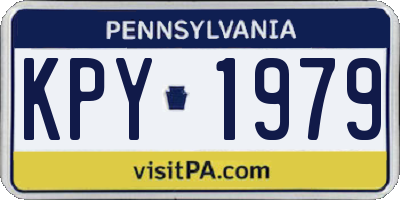PA license plate KPY1979