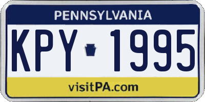 PA license plate KPY1995