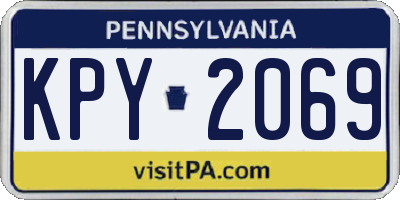 PA license plate KPY2069