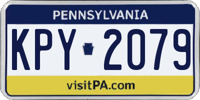 PA license plate KPY2079