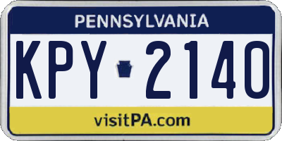 PA license plate KPY2140