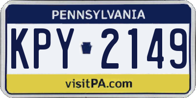 PA license plate KPY2149
