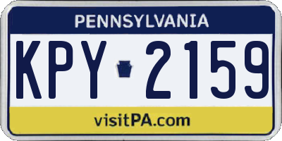 PA license plate KPY2159