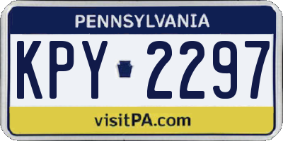 PA license plate KPY2297