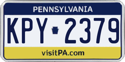 PA license plate KPY2379