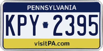 PA license plate KPY2395