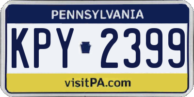 PA license plate KPY2399