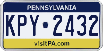 PA license plate KPY2432