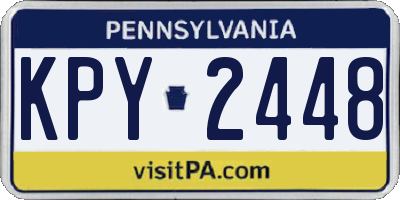PA license plate KPY2448