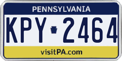 PA license plate KPY2464