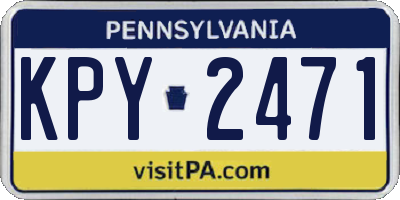 PA license plate KPY2471