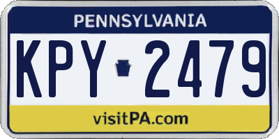 PA license plate KPY2479