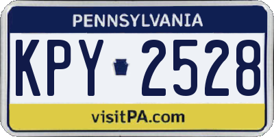 PA license plate KPY2528