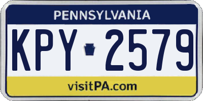 PA license plate KPY2579
