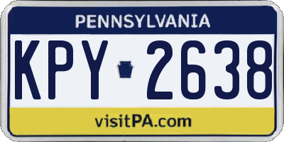 PA license plate KPY2638