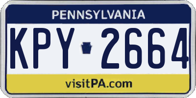 PA license plate KPY2664