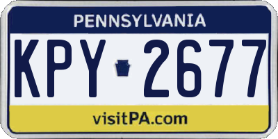 PA license plate KPY2677