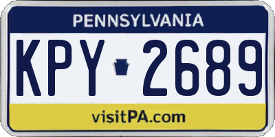 PA license plate KPY2689