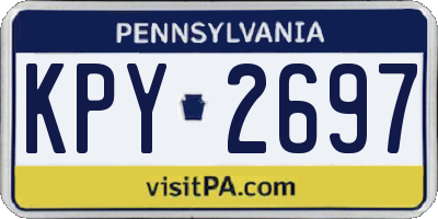 PA license plate KPY2697