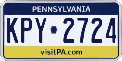 PA license plate KPY2724
