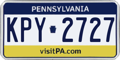 PA license plate KPY2727