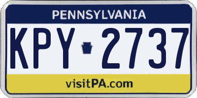 PA license plate KPY2737