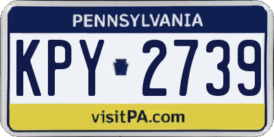 PA license plate KPY2739
