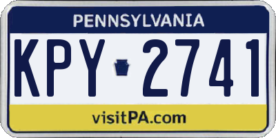PA license plate KPY2741