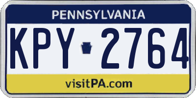 PA license plate KPY2764