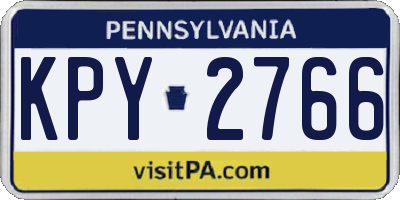 PA license plate KPY2766