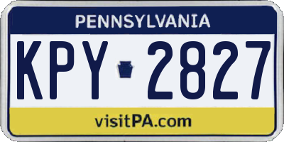 PA license plate KPY2827