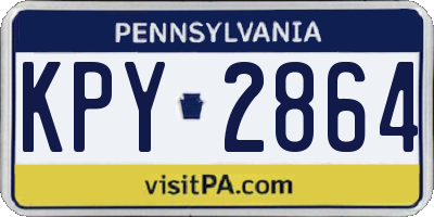 PA license plate KPY2864