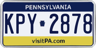 PA license plate KPY2878