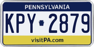 PA license plate KPY2879