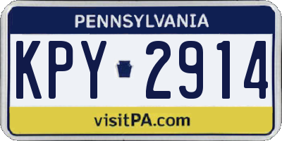 PA license plate KPY2914
