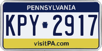 PA license plate KPY2917