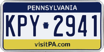 PA license plate KPY2941