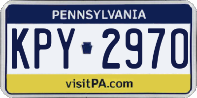 PA license plate KPY2970