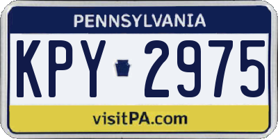 PA license plate KPY2975