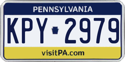 PA license plate KPY2979
