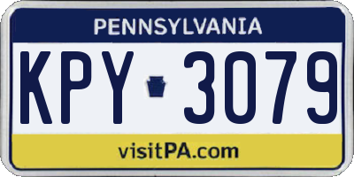 PA license plate KPY3079