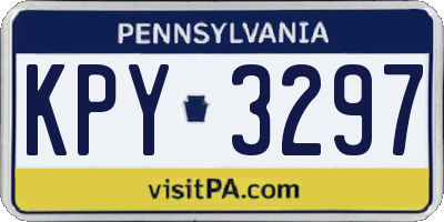 PA license plate KPY3297