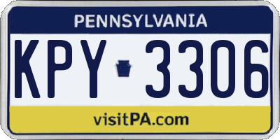 PA license plate KPY3306