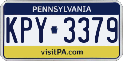 PA license plate KPY3379