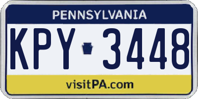 PA license plate KPY3448