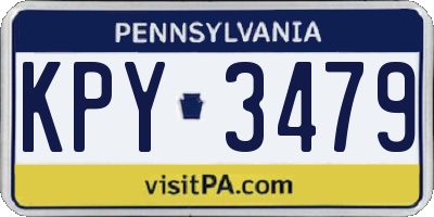 PA license plate KPY3479