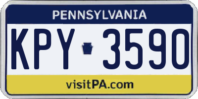 PA license plate KPY3590