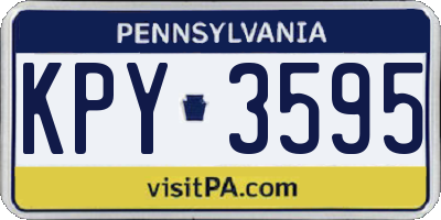 PA license plate KPY3595