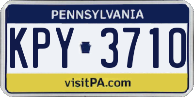 PA license plate KPY3710
