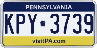 PA license plate KPY3739